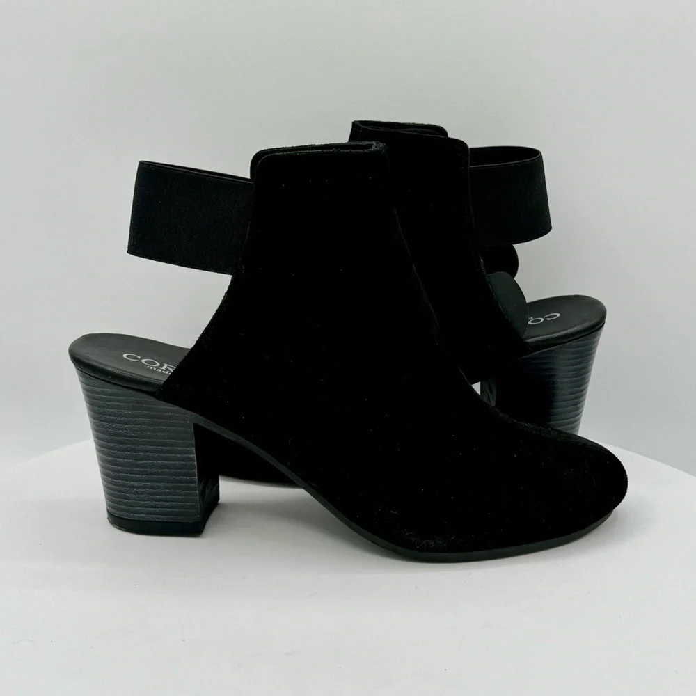 Cordani Gerry‎ Suede Open Back Clog Booties CLR Crosta Nero SZ EU40